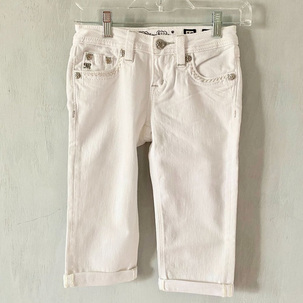 Miss Me Cuffed Hem Bermuda Shorts in White